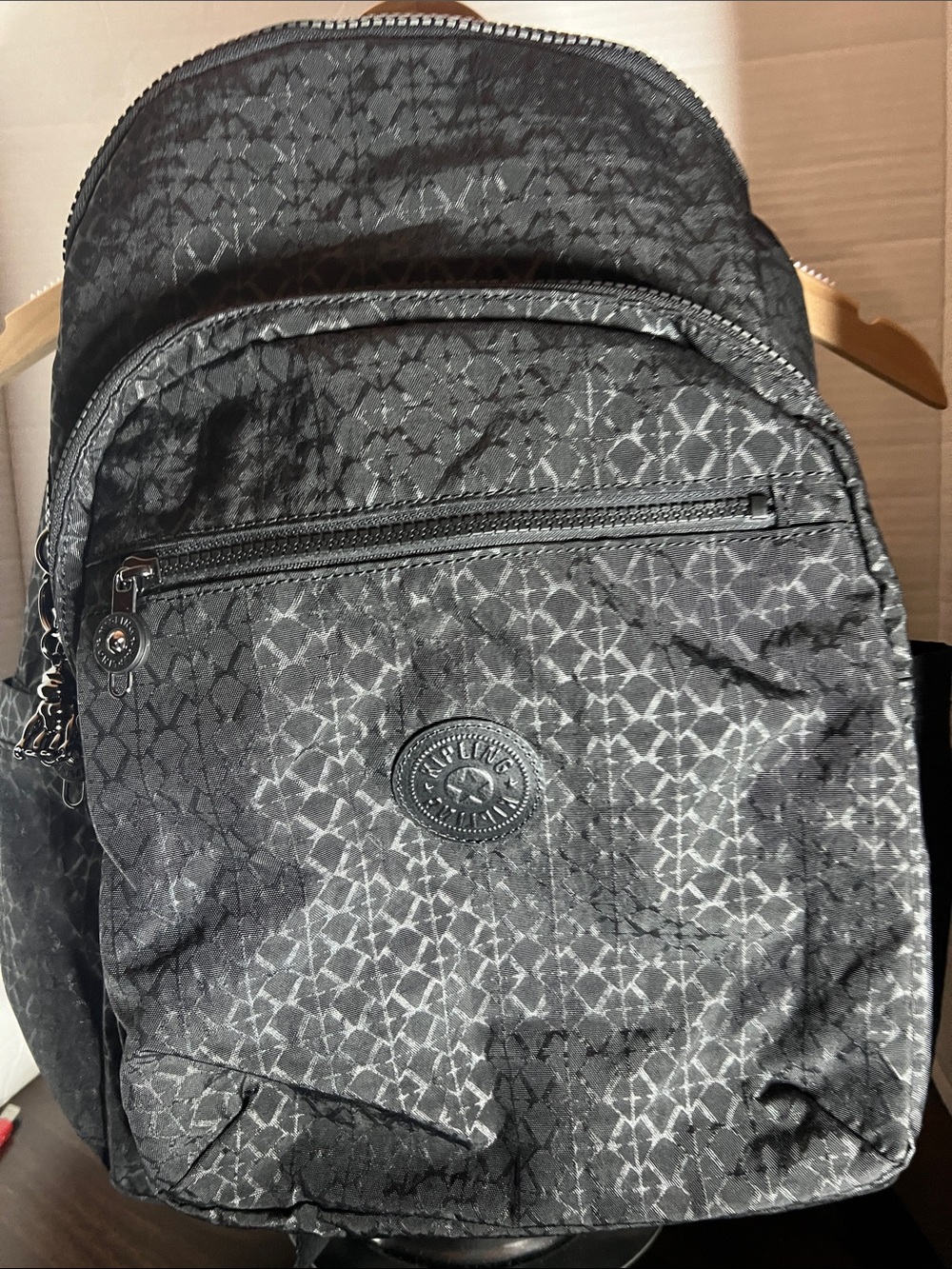 Kipling Seoul Backpack , signature embossed pattern